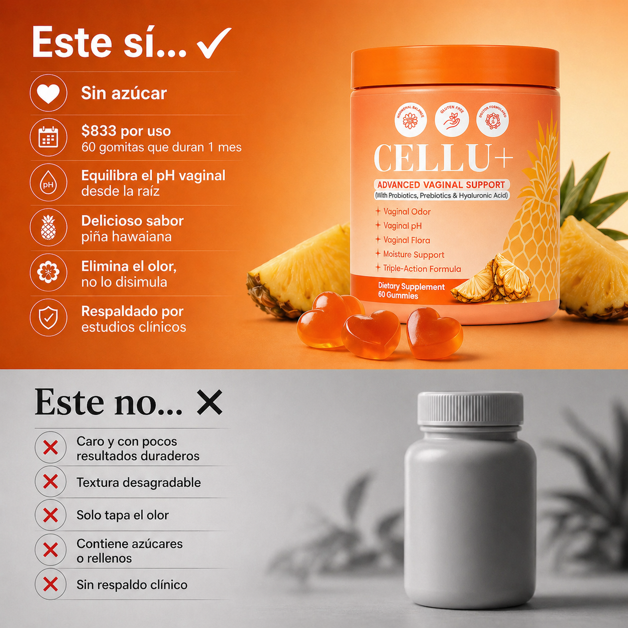 Cellu+ - Chau olor íntimo (Equilibra tu pH en 14 días)