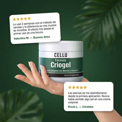 Crio Gel Efecto Frio Afirmante Para Edema y Celulitis